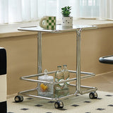 Contemporary Corner Table Double Tier Accent Side Table with Shelf Clearhalo 'Coffee & Accent Tables' 'End & Side Tables' 'end_side_tables' 'furn' 'furn_end_side_tables' 'Furniture' 'Living Room Furniture' 1200x1200_ae4bb1d7-dcd1-49c8-8b3a-9e1a0c86867c