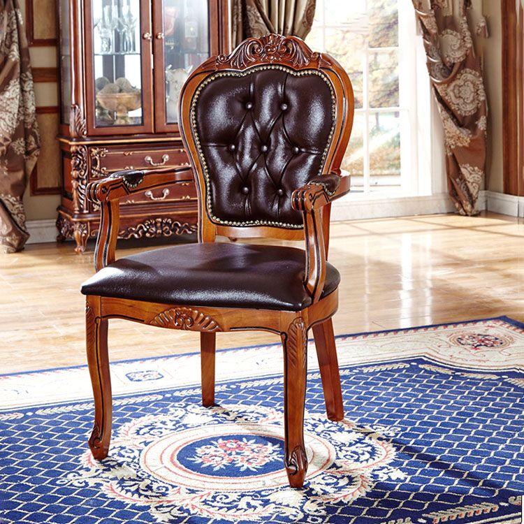 Scandinavian Solid Oak Wood Chair Open Back Arm Dining Chairs (Set of 2) Clearhalo ' kitchen&dining_furn' 'Dining Chairs' 'Dining Tables & Seating' 'dining_chair' 'furn' 'furn_dining_chair' 'Furniture' 'furniture_dining_chair' 'Kitchen & Dining Furniture' 'kitchen' 1200x1200_ae4d5aa3-10a9-4334-81e6-977031275d01