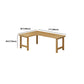 30 "H Modern Office Desk a forma L naturale scrittura in legno solido naturale