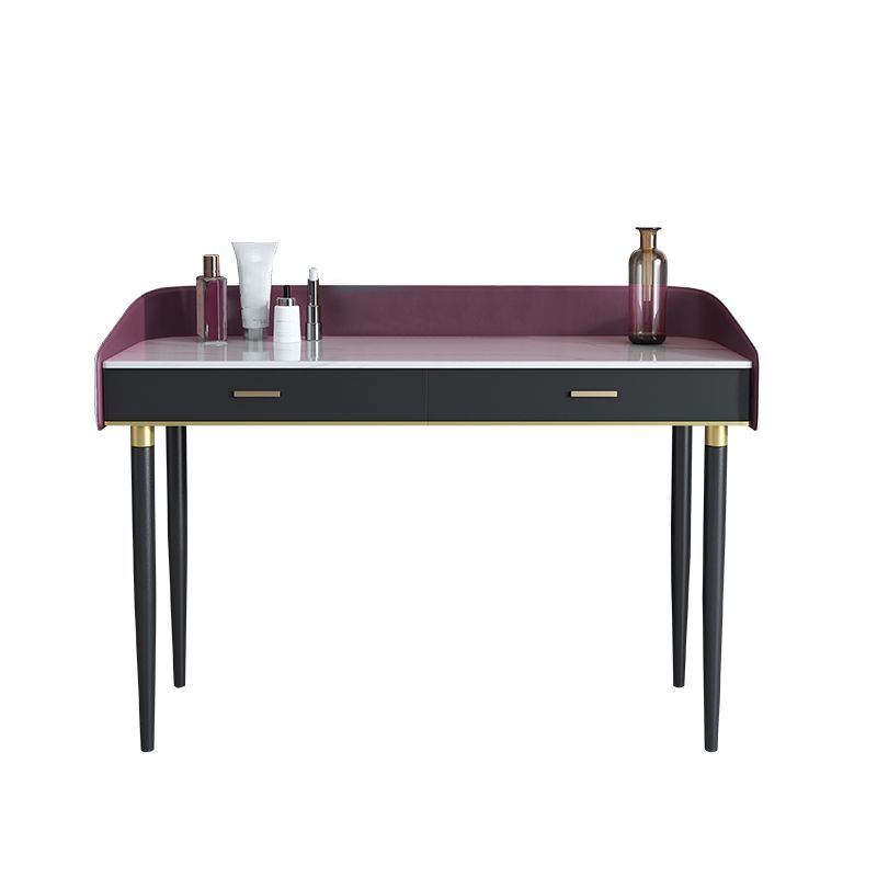 Solid Wood Vanity Luxurious Stone Top Dressing Table in Purple Clearhalo 'Bedroom Furniture' 'furn' 'furn_makeup_vanities' 'Furniture' 'Makeup Vanities' 'makeup_vanities' 1200x1200_ae4fa49b-4afb-4af8-bc1c-91e311730a26