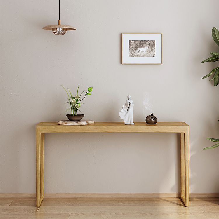Tavolo da console rettangolare moderna Tabella di divano console in legno in naturale/marrone