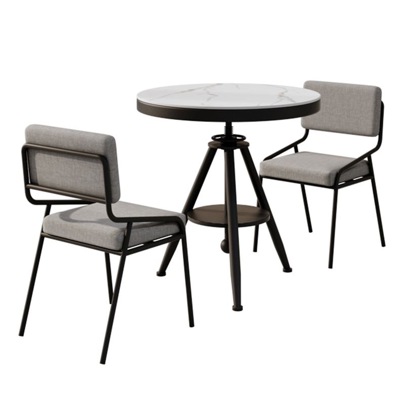 Modern Style Home Sintered Stone Dining Table Round Shape Table with Single Pedestal Base Clearhalo ' dining_table' 'Dining Tables & Seating' 'Dining Tables' 'furn' 'furn_dining_table' 'Furniture' 'furniture_dining_table' 'Kitchen & Dining Furniture' 'kitchen&dining_furn' 'kitchen' 'kitchen_dining_table' 1200x1200_ae51dc65-da8b-49e9-bef3-3feb9c057d08