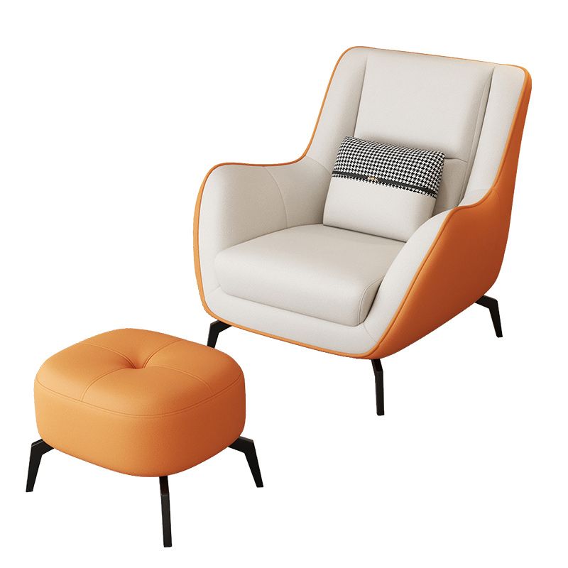 Mid-Century Modern Accent Chair Cushion Back Basic Four Legs Arms Included Armchair Clearhalo 'Accent Chairs' 'accent_chairs' 'Chairs & Seating' 'furn' 'furn_accent_chairs' 'Furniture' 'Living Room Furniture' 1200x1200_ae520d35-301b-42d6-a2e2-97bdbf266c50