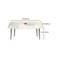 Modern Rectangular White Stone Top Dining Table with 4 Legs Base Clearhalo 'Dining Tables & Seating' 'Dining Tables' 'dining_table' 'furn' 'furn_dining_table' 'Furniture' 'Kitchen & Dining Furniture' 1200x1200_ae53cb8e-917e-4d2e-a24f-60cda9a027d5