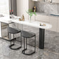 Modern Iron Bar Dining Table with Stone Top Engineered Wood Indoor Bistro Table Clearhalo 'Bar Furniture' 'Bar Tables' 'bar_tables' 'furn' 'furn_bar_tables' 'Furniture' 'furniture_bar_tables' 'Kitchen & Dining Furniture' 1200x1200_ae53fe8f-a0a0-4538-be7e-9f1e90bef368