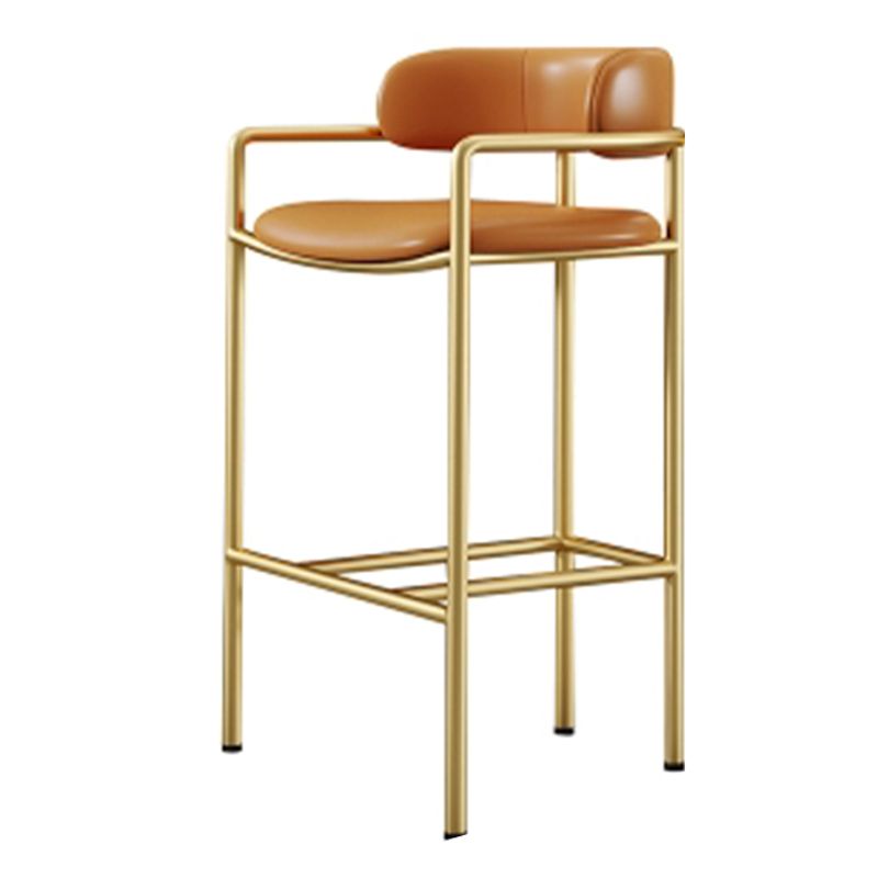 Taburete de barra armada de estilo glamoroso tela de la espalda baja para restaurante para restaurante