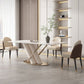 Contemporary Rectangle Sintered Stone Dining Table Set 1/4/5/7 Pieces Dining Set Clearhalo 'Dining Room Sets' 'Dining Tables & Seating' 'dining_room_set' 'furn' 'furn_dining_room_set' 'Furniture' 'Kitchen & Dining Furniture' 1200x1200_ae54fccc-98e0-4aa2-a40f-44d446b47f61