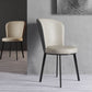 Contemporary Dining Room Side Chairs Matte Finish Leather Curved Parsons Chair Clearhalo ' kitchen&dining_furn' 'Dining Chairs' 'Dining Tables & Seating' 'dining_chair' 'furn' 'furn_dining_chair' 'Furniture' 'furniture_dining_chair' 'Kitchen & Dining Furniture' 'kitchen' 1200x1200_ae550c99-63f3-4481-a7c6-8ef9e28c7249