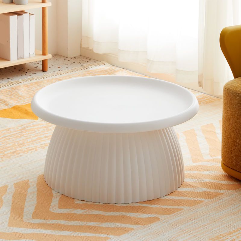 Modern Style Cocktail Table Acrylic Material Multi-color Selection Round Coffee Table