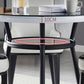 Table à manger stockable de bureau en verre rond moderne pour salle à manger