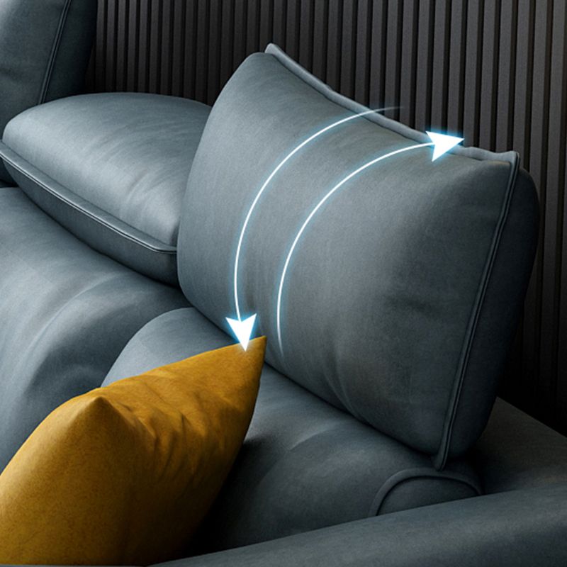 35.43"H Modern Cushion Back Sectional Faux Leather Square Arm Sofa and Chaise Clearhalo 'furn' 'furn_sectionals' 'Furniture' 'furniture_sectionals' 'Living Room Furniture' 'Sectionals' 1200x1200_ae577275-b850-447f-9c7f-98cffdbdbf4c