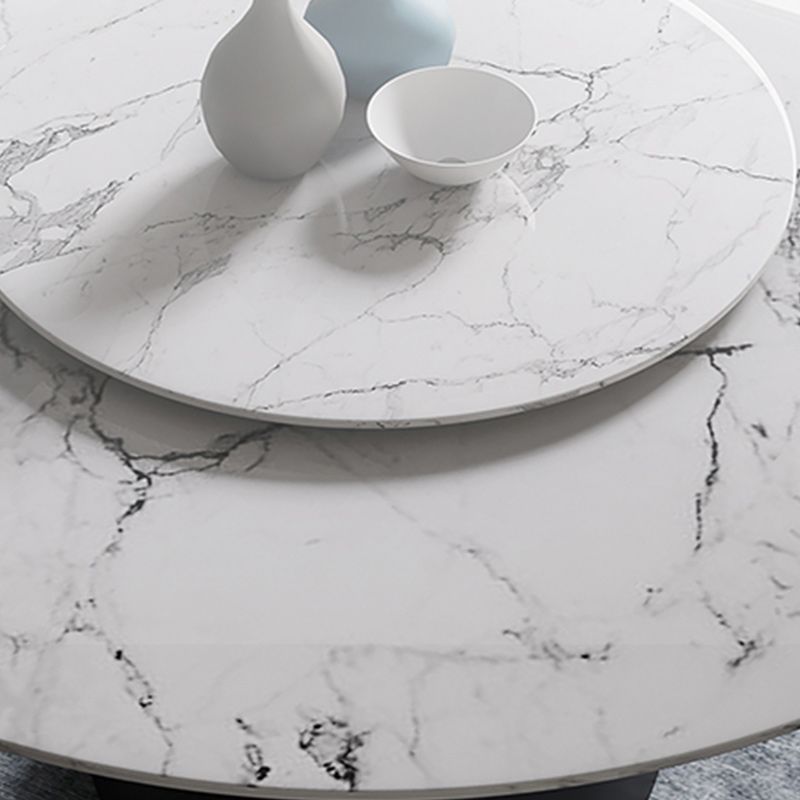 Contemporary Stone Round Dining Set 1/4/7/11 Pieces Turntable Dining Furniture for Home Clearhalo 'Dining Room Sets' 'Dining Tables & Seating' 'dining_room_set' 'furn' 'furn_dining_room_set' 'Furniture' 'Kitchen & Dining Furniture' 1200x1200_ae57776c-af25-467a-b23f-7a1780a6ff42