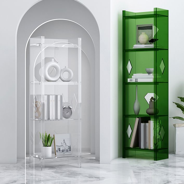 Modern Style Closed Back Standard Bookshelf Acrylic Bookcase for Home Office Clearhalo 'Bookcases' 'furn' 'furn_bookcases' 'Furniture' 'Office Furniture' 1200x1200_ae5807f9-39ab-4899-a3a1-8b71087bf52c
