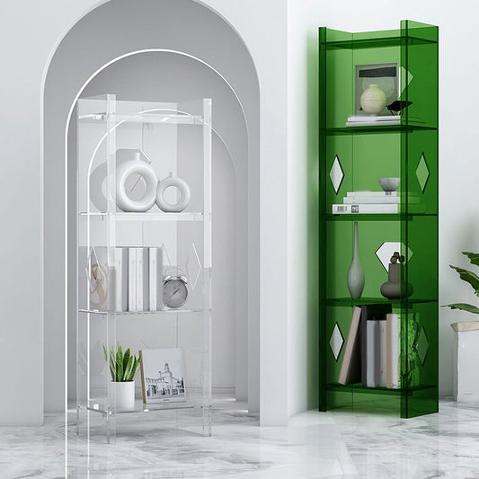 Modern Style Closed Back Standard Bookshelf Acrylic Bookcase for Home Office Clearhalo 'Bookcases' 'furn' 'furn_bookcases' 'Furniture' 'Office Furniture' 1200x1200_ae5807f9-39ab-4899-a3a1-8b71087bf52c