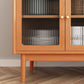 Modern Pine Solid Wood Sideboard Adjustable Shelving Sideboard with 5 Drawers