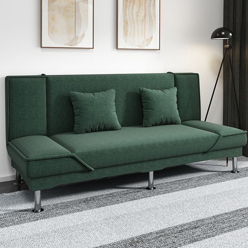 Armless Settee with Cotton Blend 19.68" W Convertible Sleeper Sofa for Living Room Clearhalo 'furn' 'furn_sofas' 'Furniture' 'furniture_sofas' 'kitchen' 'kitchen_sofas' 'Living Room Furniture' 'Sofa' 'sofas' 1200x1200_ae5881c9-b115-4929-89a5-f4404cfec993