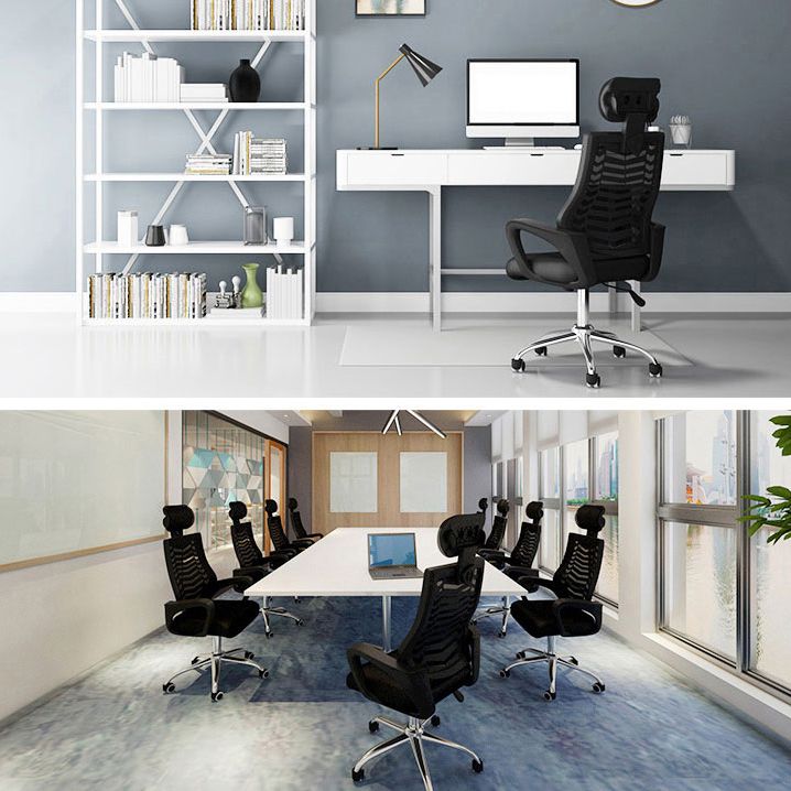 人間工学に基づいたメッシュデスクチェアハイバック固定腕の椅子のホームオフィス