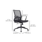 Modern Slide Office Chair Adjustable Seat Height Fixed Arms Desk Chair Clearhalo 'furn' 'furn_office_chair' 'Furniture' 'Office Chairs' 'Office Furniture' 'office_chair' 1200x1200_ae59f1a8-fada-48d6-bcdb-1150753c5875
