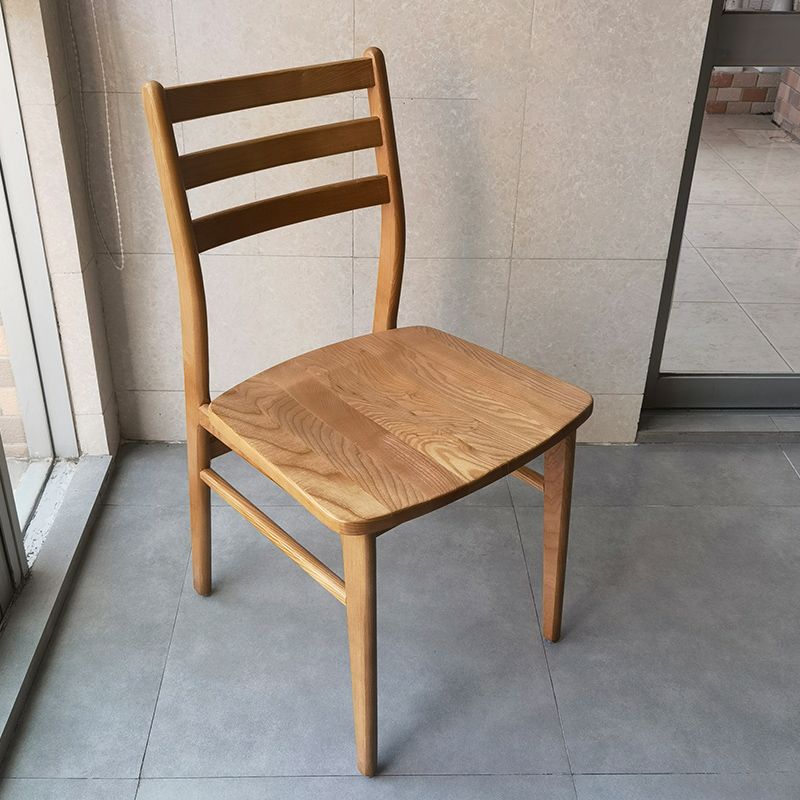 Contemporary 18'' Wide Wood Dining Side Chair Ladder Back Chair for Home Use Clearhalo ' kitchen&dining_furn' 'Dining Chairs' 'Dining Tables & Seating' 'dining_chair' 'furn' 'furn_dining_chair' 'Furniture' 'furniture_dining_chair' 'Kitchen & Dining Furniture' 'kitchen' 1200x1200_ae5b143c-de00-46ef-92cc-494294a3af9d