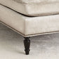 Chaise longue rembourrée de campagne française, chaise longue en micro-velours