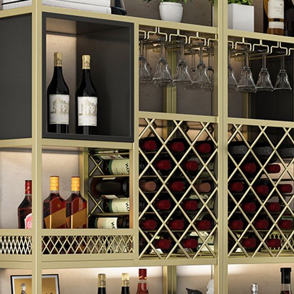 Rack à vin industriel kit de sol en sol de porte-vin avec une étagère pour la cuisine