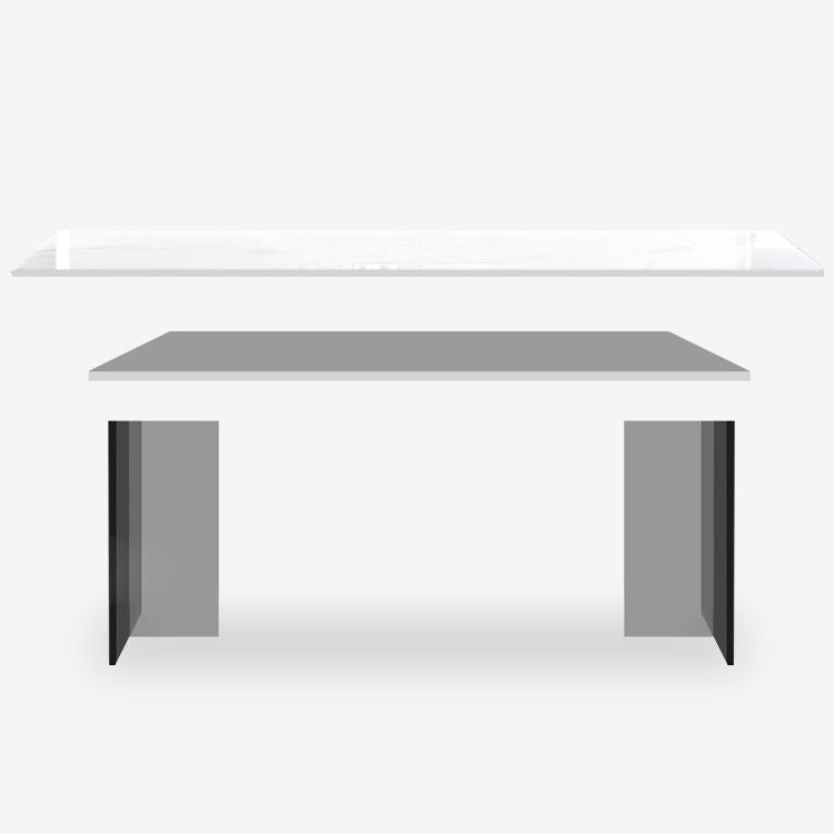 Designer Style 1/3/4/5 Pieces Dining Set Sintered Stone Dining Table with Leather Chairs Clearhalo 'Dining Room Sets' 'Dining Tables & Seating' 'dining_room_set' 'furn' 'furn_dining_room_set' 'Furniture' 'furniture_dining_room_set' 'Kitchen & Dining Furniture' 1200x1200_ae5b8544-7d3b-4eba-8fe0-770903cfc1de