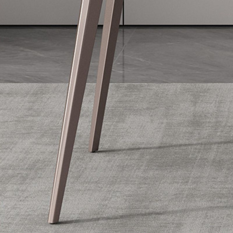 Mesa de comedor rectangular 4 patas modernas mesa fija de piedra sinterizada