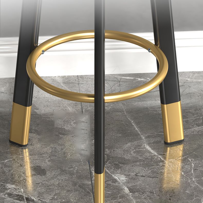 Modern Armless Backrest Counter Stool Steel Single Bar Stool with Cushion and Pedal Clearhalo 'Bar Furniture' 'Bar Stools' 'bar_stools' 'furn' 'furn_bar_stools' 'furniture_bar_stools' 'Kitchen & Dining Furniture' 'kitchen&dining_furn' 'kitchen' 'kitchen_furn' Furniture' 1200x1200_ae5bf4d3-722a-4626-815e-f6f50e00ea6a