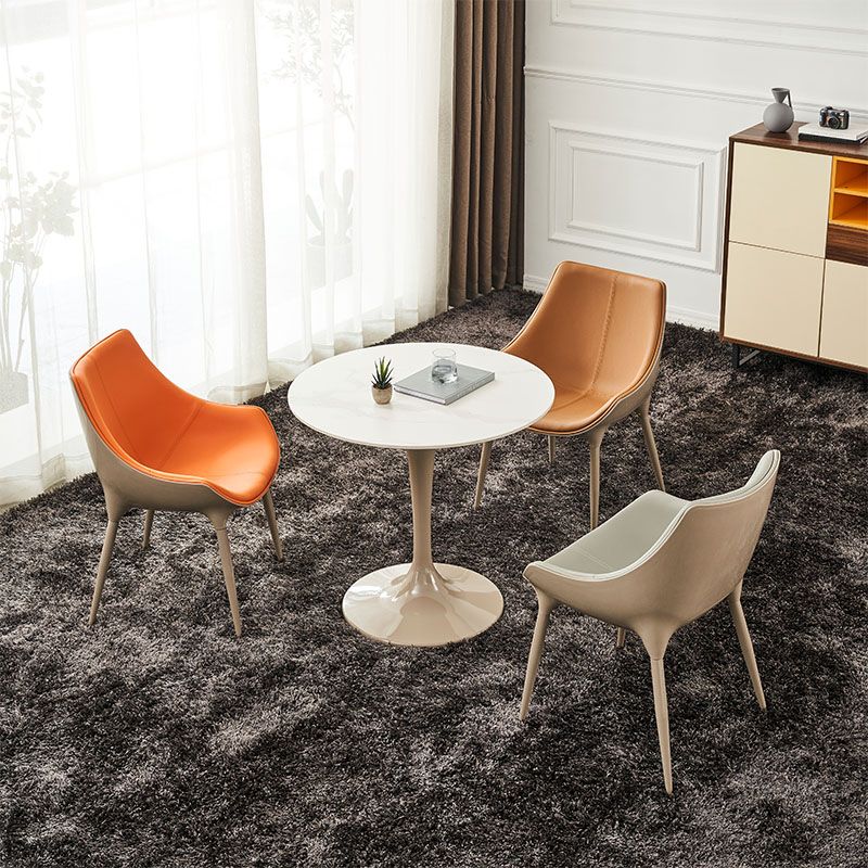 Modern Style Home Side Chair Solid Back Metal Upholstered Dining Room Chair (Set of 2) Clearhalo ' kitchen&dining_furn' 'Dining Chairs' 'Dining Tables & Seating' 'dining_chair' 'furn' 'furn_dining_chair' 'Furniture' 'furniture_dining_chair' 'Kitchen & Dining Furniture' 'kitchen' 1200x1200_ae5cb42b-69a9-4b5a-b391-f8a9d672c936