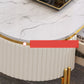 Marble TV Media Console Glam Media Console TV Stand for Living Room