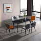 Metal Industrial Rectangle Dining Table Sintered Stone Table for Kitchen Clearhalo ' dining_table' 'Dining Tables & Seating' 'Dining Tables' 'furn' 'furn_dining_table' 'Furniture' 'furniture_dining_table' 'Kitchen & Dining Furniture' 'kitchen&dining_furn' 'kitchen' 'kitchen_dining_table' 1200x1200_ae5e20c8-1b0d-4416-a8fb-7d10276b0c48