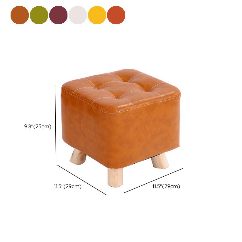 Water Resistant Pouf Tufted Whole Colored Square Faux Leather Pouf Stool Clearhalo 'furn' 'furn_ottomans_poufs' 'Furniture' 'Living Room Furniture' 'Ottomans & Poufs' 'ottomans_poufs' 1200x1200_ae5ed706-639f-43e9-b93a-627687ae141d