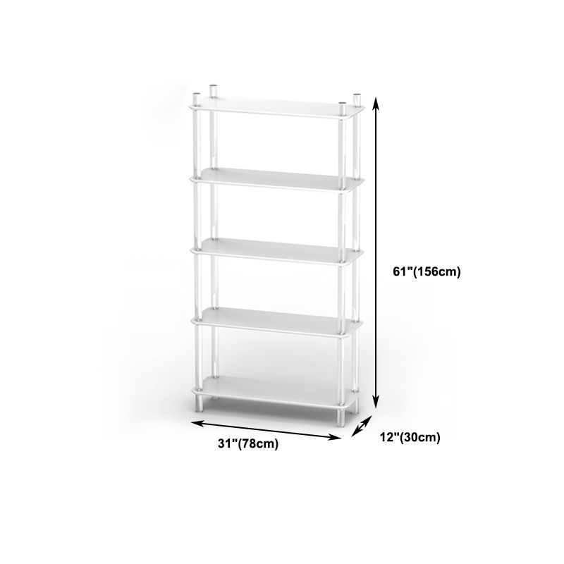 Acrylic Frame Bookshelf Open Storage Scandinavian Etagere Bookcase Clearhalo 'Bookcases' 'furn' 'furn_bookcases' 'Furniture' 'Office Furniture' 1200x1200_ae5f9563-ae8b-4a87-8c36-90f0f9a18508