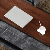 Table à manger à barre en bois table rectangle industriel table avec piédestal à chevalet pour café