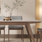 Table de salle à manger rectangulaire en pierre, mobilier de style moderne, blanc