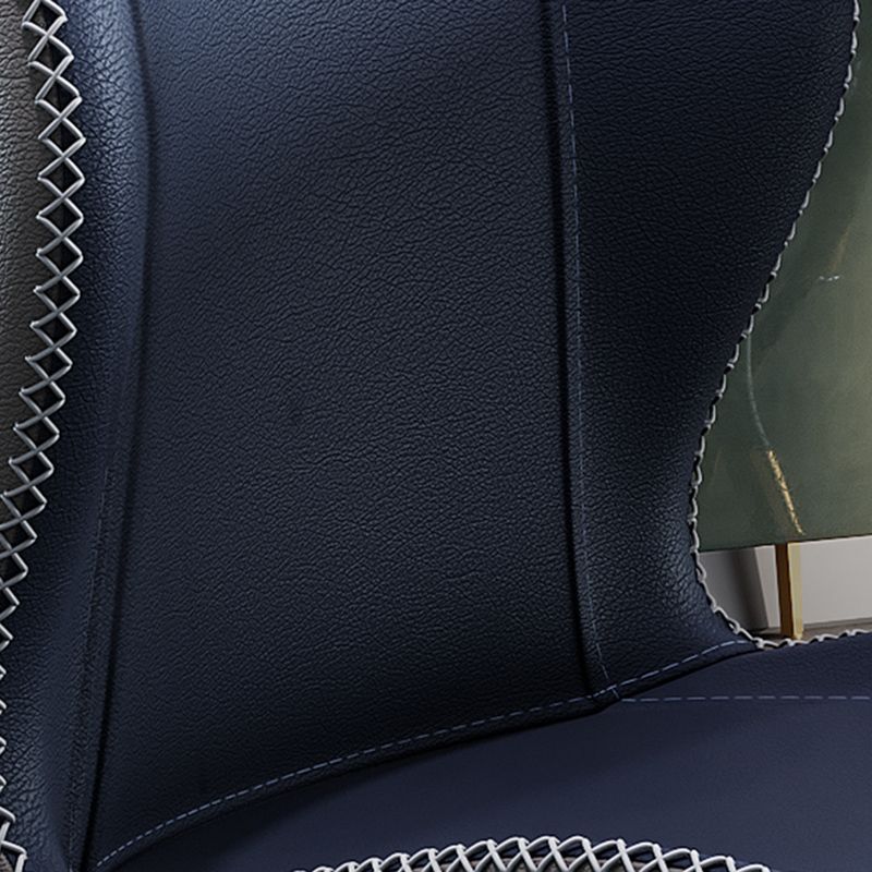 Scandinavian Style Wingback Side Chair Leather Dining Armless Chairs for Kitchen Clearhalo ' kitchen&dining_furn' 'Dining Chairs' 'Dining Tables & Seating' 'dining_chair' 'furn' 'furn_dining_chair' 'Furniture' 'furniture_dining_chair' 'Kitchen & Dining Furniture' 'kitchen' 1200x1200_ae615be3-459d-4af0-8a3b-4543ed528766