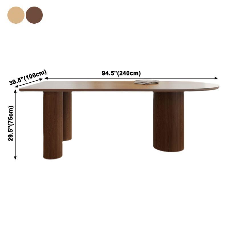 Solid Wood Contemporary Free Form Table Wood Top Dining Table for Dining Room Clearhalo ' dining_table' 'Dining Tables & Seating' 'Dining Tables' 'furn' 'furn_dining_table' 'Furniture' 'furniture_dining_table' 'Kitchen & Dining Furniture' 'kitchen&dining_furn' 'kitchen' 'kitchen_dining_table' 1200x1200_ae61865c-1cd9-4a92-b822-0550f8671b7d