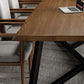 Bureau de bureau en bois massif contemporain 29,53 "Tableau d'écriture avec des jambes en fer