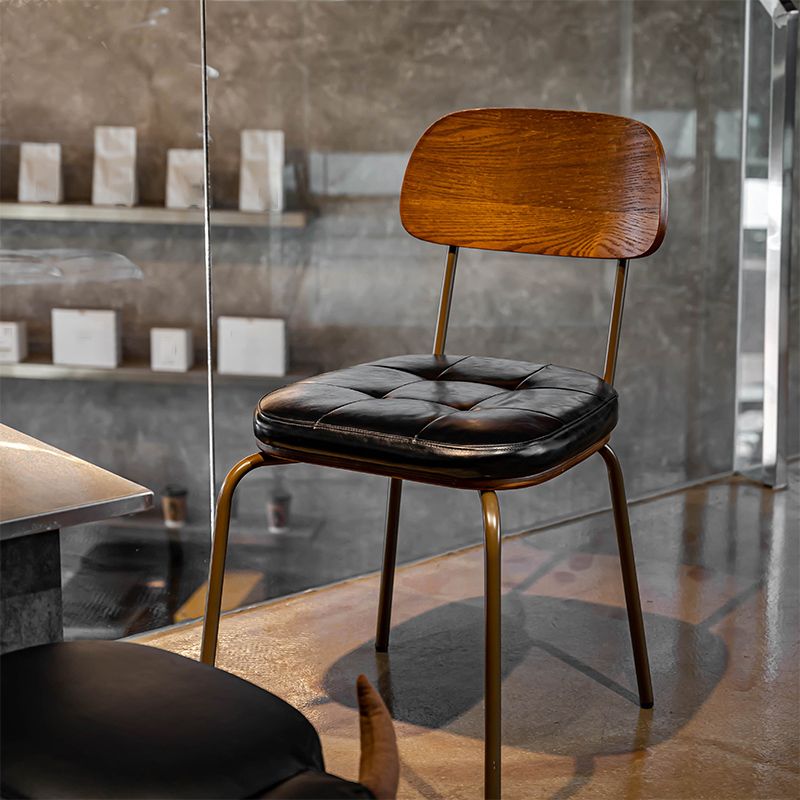 Industrial Style Upholstered Armless Dining Chairs Open Back Dining Side Chairs Clearhalo ' kitchen&dining_furn' 'Dining Chairs' 'Dining Tables & Seating' 'dining_chair' 'furn' 'furn_dining_chair' 'Furniture' 'furniture_dining_chair' 'Kitchen & Dining Furniture' 'kitchen' 1200x1200_ae626c48-d00f-4535-a636-c5b345c81275