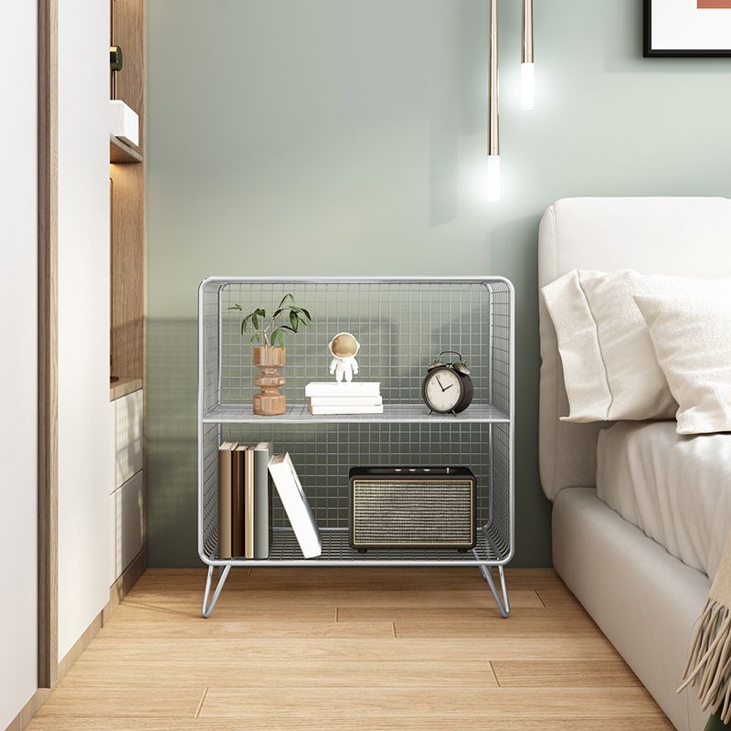 Modern Style Closed Back Bookcase with Metal Rectangular Shelves Clearhalo 'Bookcases' 'furn' 'furn_bookcases' 'Furniture' 'furniture_bookcases' 'kitchen' 'kitchen_bookcases' 'Living Room Furniture' 'Office Furniture' 1200x1200_ae62dc43-b6ea-4a85-b804-156274bd238e