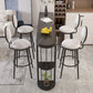Sintered Stone Top Irregular Shape Bar Table Modern Pub Table with Double Pedestal