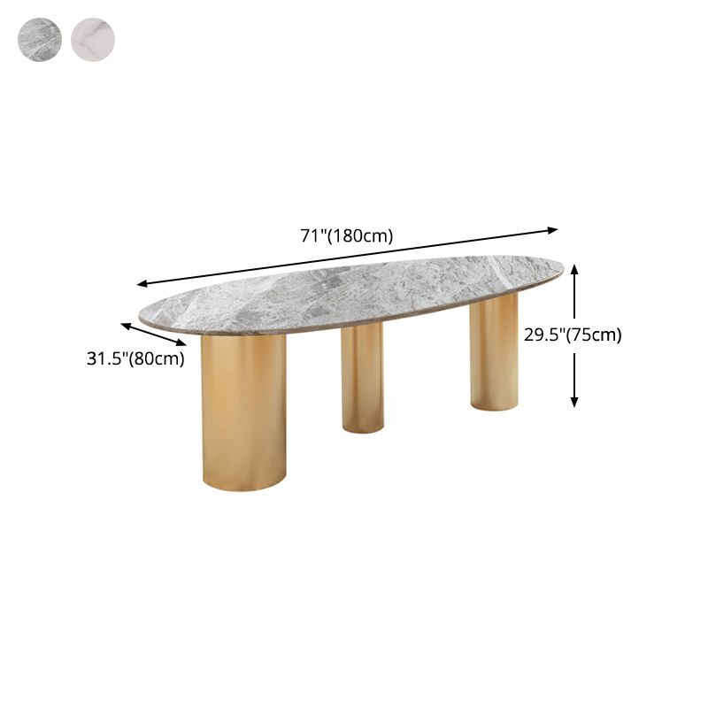 Sintered Stone Dining Table Traditional Luxury Table with Gold Frame Clearhalo 'Dining Tables & Seating' 'Dining Tables' 'dining_table' 'furn' 'furn_dining_table' 'Furniture' 'furniture_dining_table' 'Kitchen & Dining Furniture' 'kitchen' 'kitchen_dining_table' 1200x1200_ae65b050-0389-4fb3-8b3e-19e30cde0d85