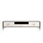 Contemporary Stone TV Console White Open Storage Media Console Clearhalo 'furn' 'furn_tv_stands_entertainment_centers' 'Furniture' 'Living Room Furniture' 'TV Stands & Entertainment Centers' 'TV Stands & Media Storage Furniture' 'tv_stands_entertainment_centers' 1200x1200_ae662ef5-018c-4fe3-85d7-66516012b7ab