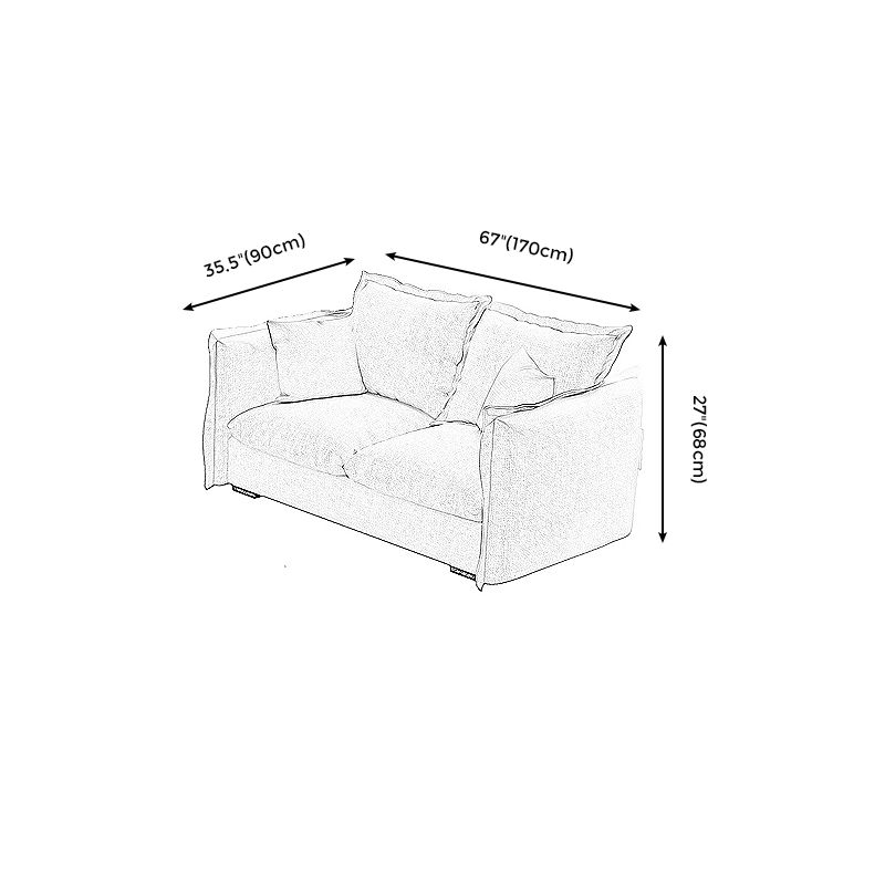 White Faux Leather/Cotton Blend Sofa Square Arm Couch with Pillow Back Clearhalo 'furn' 'furn_sofas' 'Furniture' 'furniture_sofas' 'Living Room Furniture' 'Sofa' 'sofas' 1200x1200_ae66df69-d71f-4c95-82e3-eb89aeb2e60d