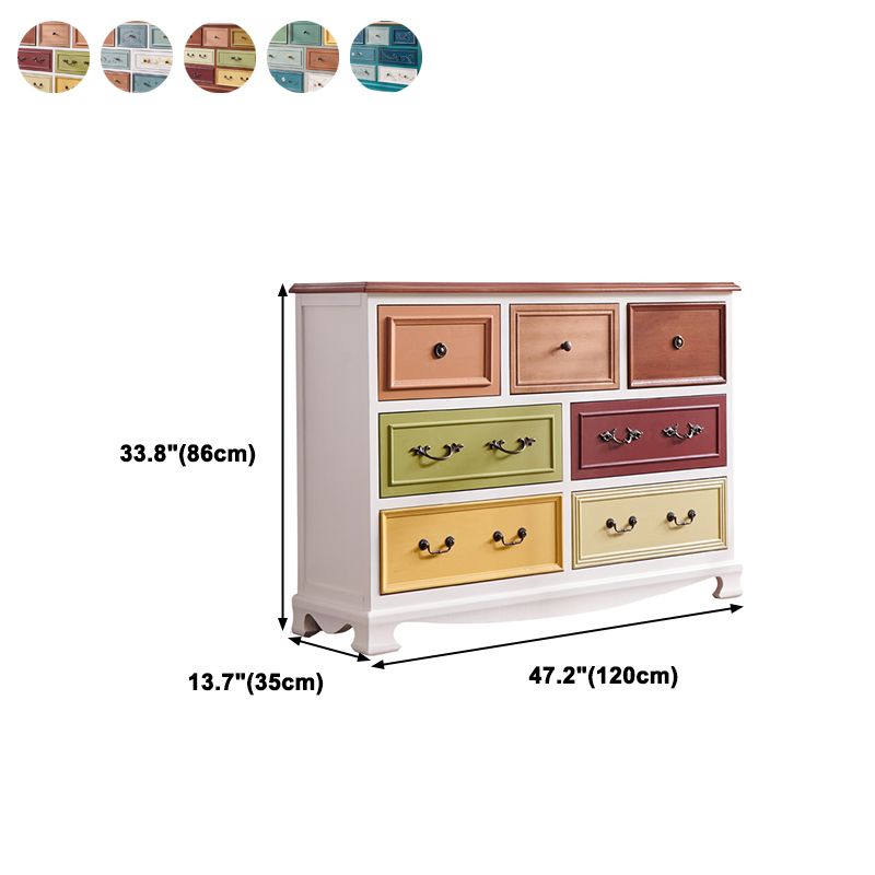 Bedroom Wooden Storage Chest Retro Storage Chest Dresser with Multi Drawers Clearhalo 'Bedroom Furniture' 'Dressers & Chests' 'dressers_chests' 'furn' 'furn_dressers_chests' 'Furniture' 1200x1200_ae67daec-227e-4608-a6b0-77d789906321