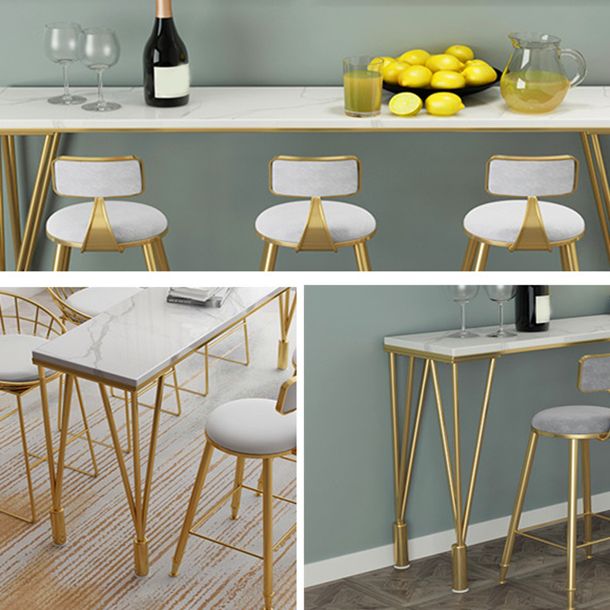 Moderne stijl bistro-bartafel Rechthoekige faux-marmeren bartafel voor thuis