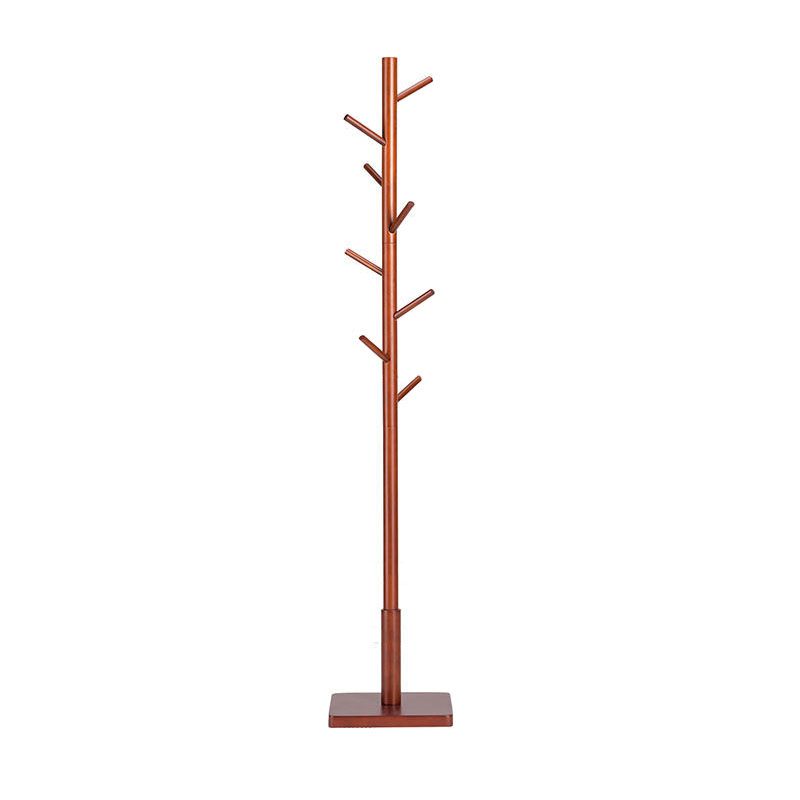 Árbol de salón independiente moderno, 69 "Tuber de madera maciza de madera con gancho de madera