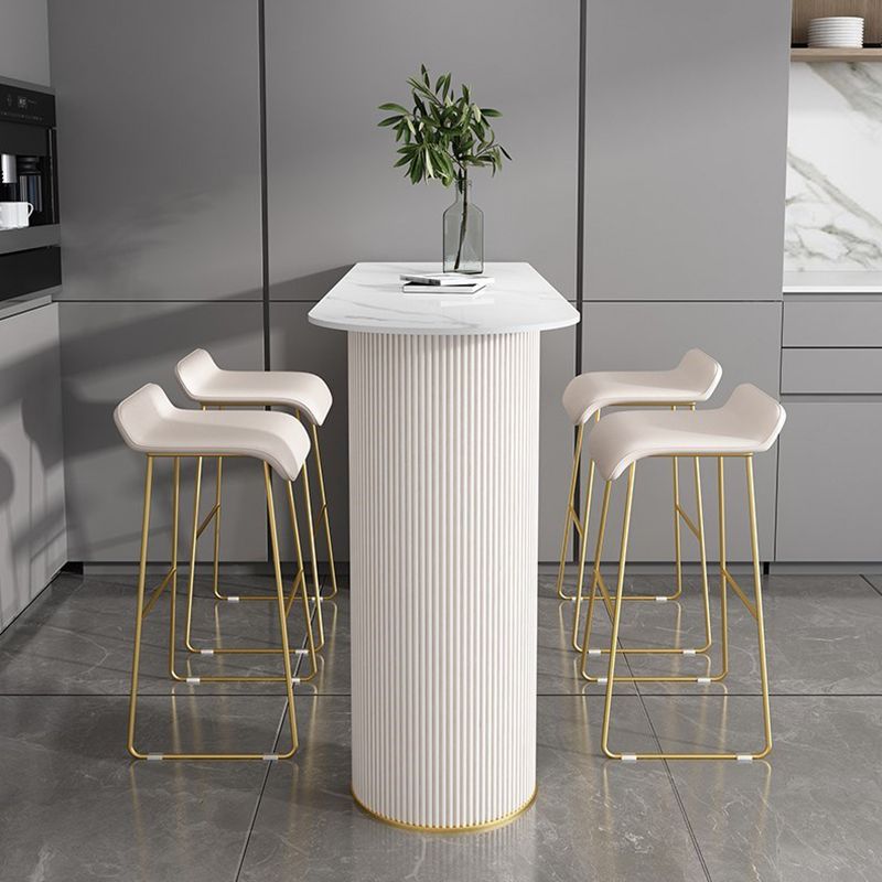 Modern 1/2/5 Pieces Bar Table Stone Counter Table with High Stools for Dining Room Clearhalo 'Bar Furniture' 'furn' 'furn_home_bar_bar_sets' 'Furniture' 'Home Bars & Bar Sets' 'home_bar_bar_sets' 'Kitchen & Dining Furniture' 1200x1200_ae6b7c96-4d52-42af-a8bd-4a8c04473240