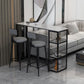 Modern 1/3 Pieces Bar Table Set Rectangle Stone Counter Table with Stools for Living Room Clearhalo 'Bar Furniture' 'furn' 'furn_home_bar_bar_sets' 'Furniture' 'Home Bars & Bar Sets' 'home_bar_bar_sets' 'Kitchen & Dining Furniture' 1200x1200_ae6bff9e-fe87-4ea7-ba05-6d39a261518a