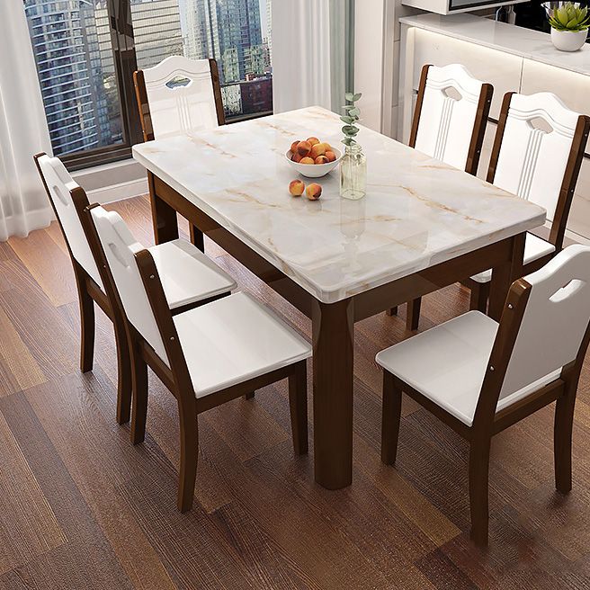 Rectangle Dining Room Dinner Kitchen Table Modern Dining Table Clearhalo 'Dining Tables & Seating' 'Dining Tables' 'dining_table' 'furn' 'furn_dining_table' 'Furniture' 'Kitchen & Dining Furniture' 1200x1200_ae6daaeb-4392-4a40-a6cd-29437b3d83d1